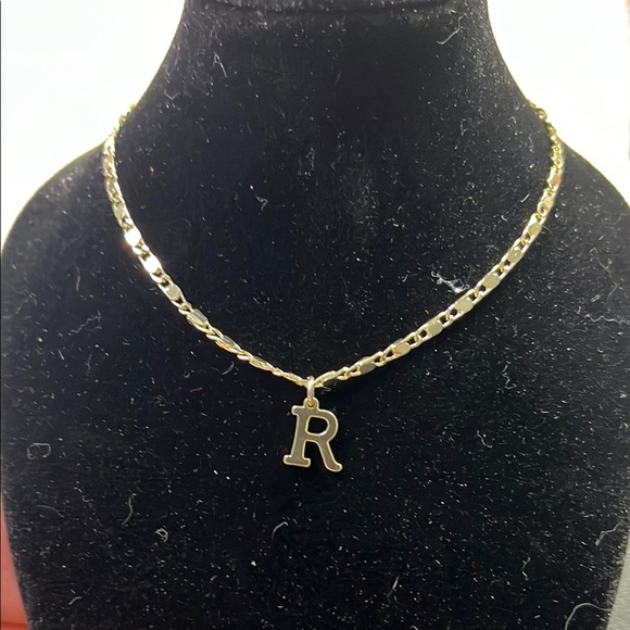 Ankle bracelet Gold Tone Initial 'R' # 105 - Picture 1 of 4